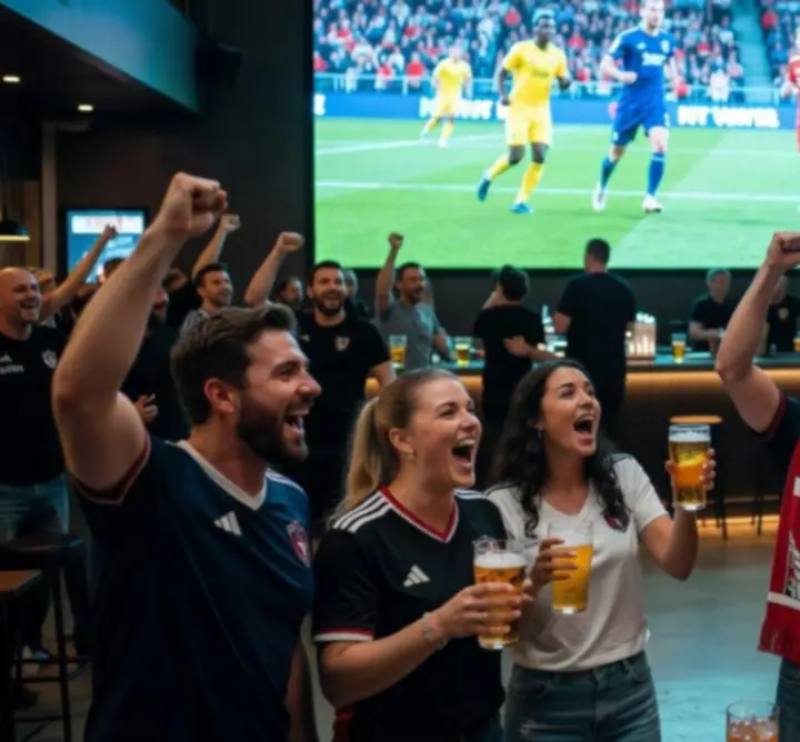 Duży ekran w KOOL Aleksandra Kuleta z transmisją wydarzenia sportowego w jakości 4K.