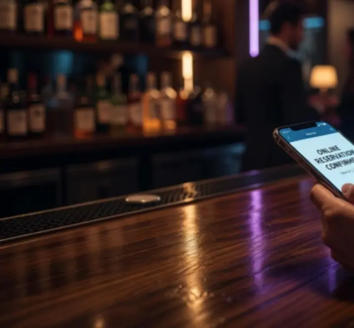 Formularz rezerwacji stolika w KOOL Aleksandra Kuleta wyświetlony na ekranie